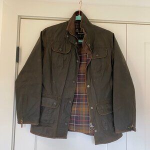 Wonderful Barbour Wax Jacket chore coat UK 8 US 4